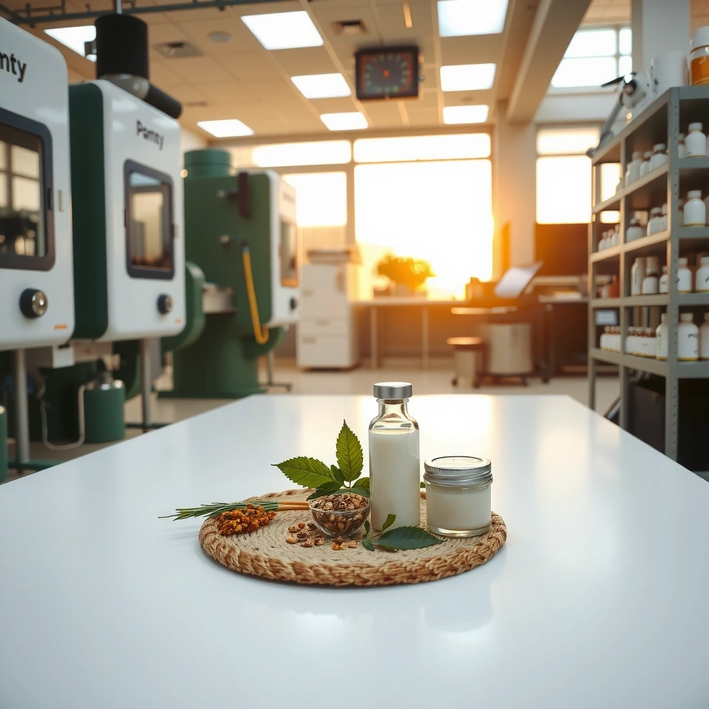 Natural wellness and quality manufacturing background